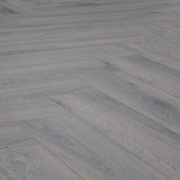 Ламинат Kronotex Herringbone (классическая елка) Дуб Престиж серый (Prestige Eiche Grau) D4167